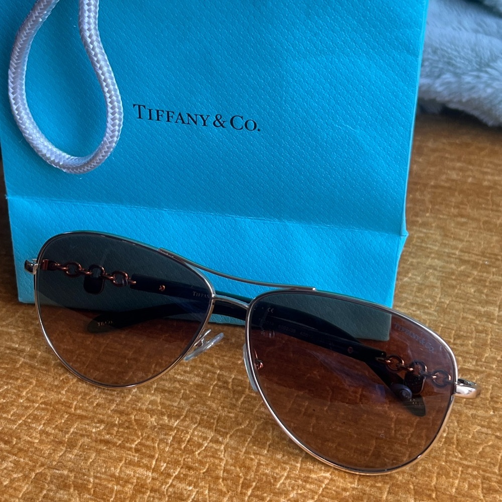 Tiffany & Co. Brown Aviator Sunglasses